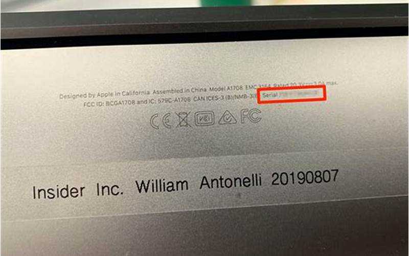 Macbook Serial Number