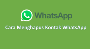 Cara menghapus kontak dari WhatsApp