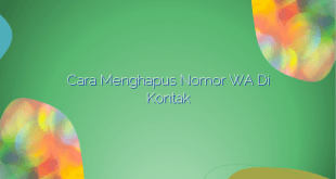 Cara Menghapus Nomor WA di Kontak